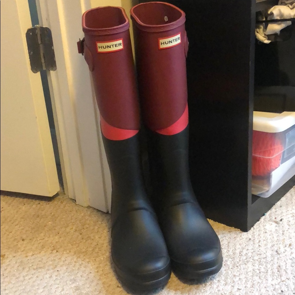 Color Block Hunter Boots